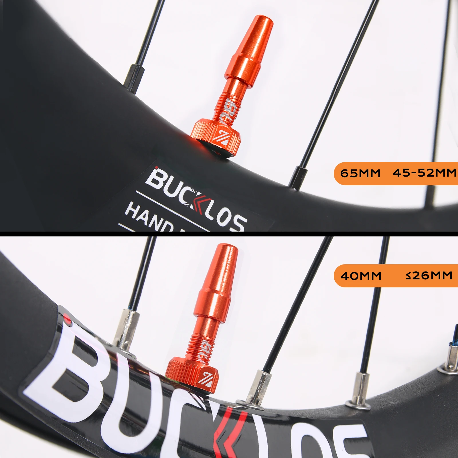 BUCKLOS Professionelle Rennradventile 40/44/55/60/65/80/100 mm Fahrrad Tubeless Ventil Gravel Bike Presta Tubeless Ventil – Detail 14