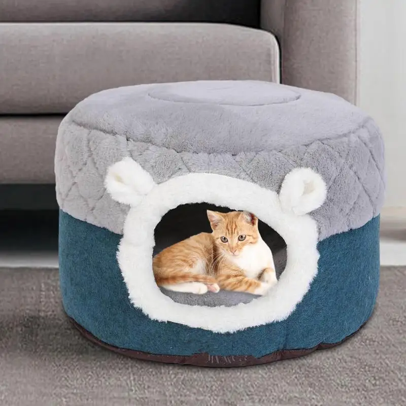 

Cat Cave Polyester Washable Cat Beds For Indoor Cats Clearance Antislip Pet Nest Bed Private Enclosed House 2 In 1 Relieve