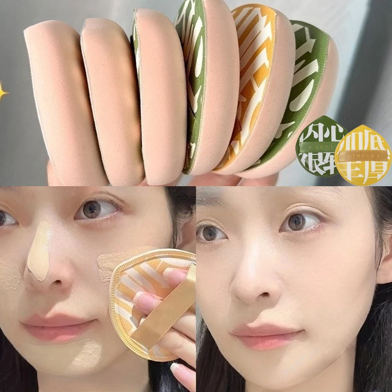 2026 Super Thick Soft Makeup Puffs Large Cotton Velvet Powder Puff Liquid Foundation Sponge Cosmetics Tools Wet Dry Use Puff