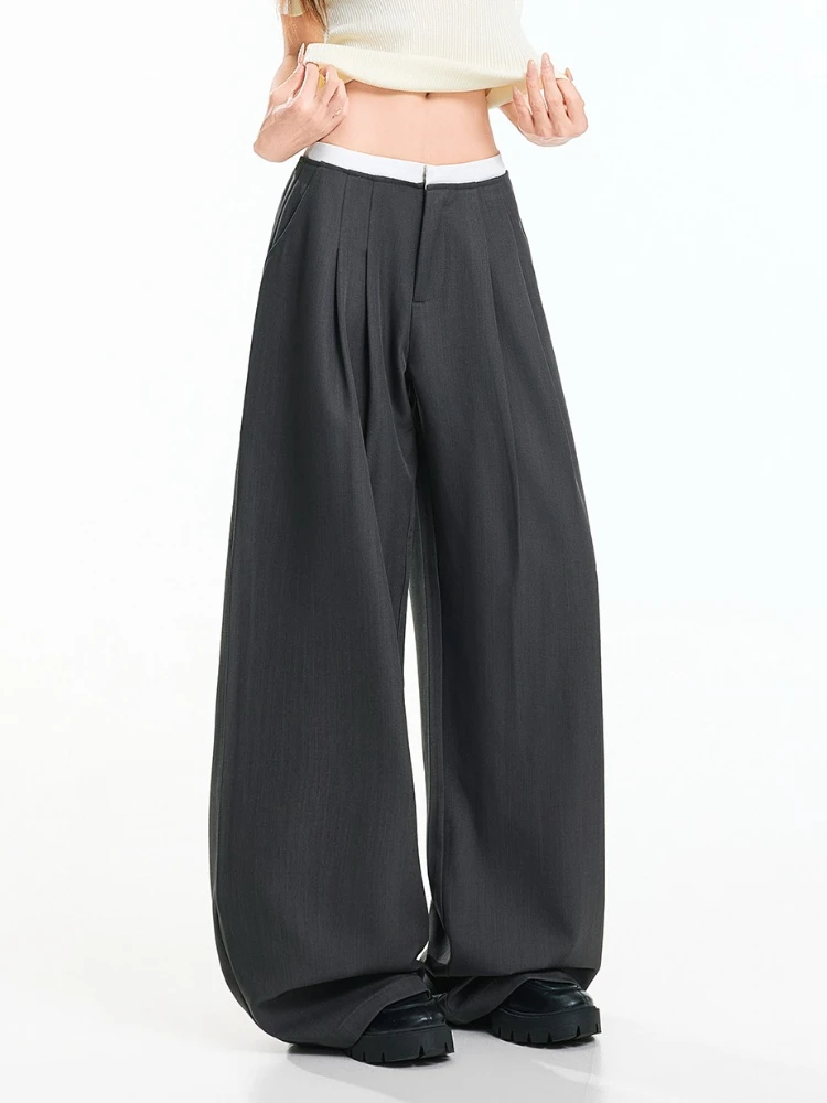 Y2k Oversize Suit Pants Vintage Woman Baggy Korean Fashion Trousers Harajuku Japanese Style Streetwear Slacks