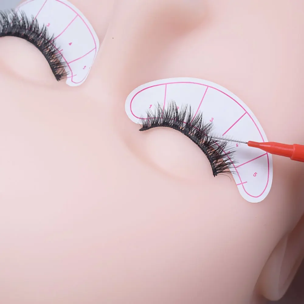 Gros Extension pratique conseils pour les yeux autocollant enveloppes outils de maquillage coussinets pour les yeux patchs en papier 3D cils sous les coussinets pour les yeux cils cils