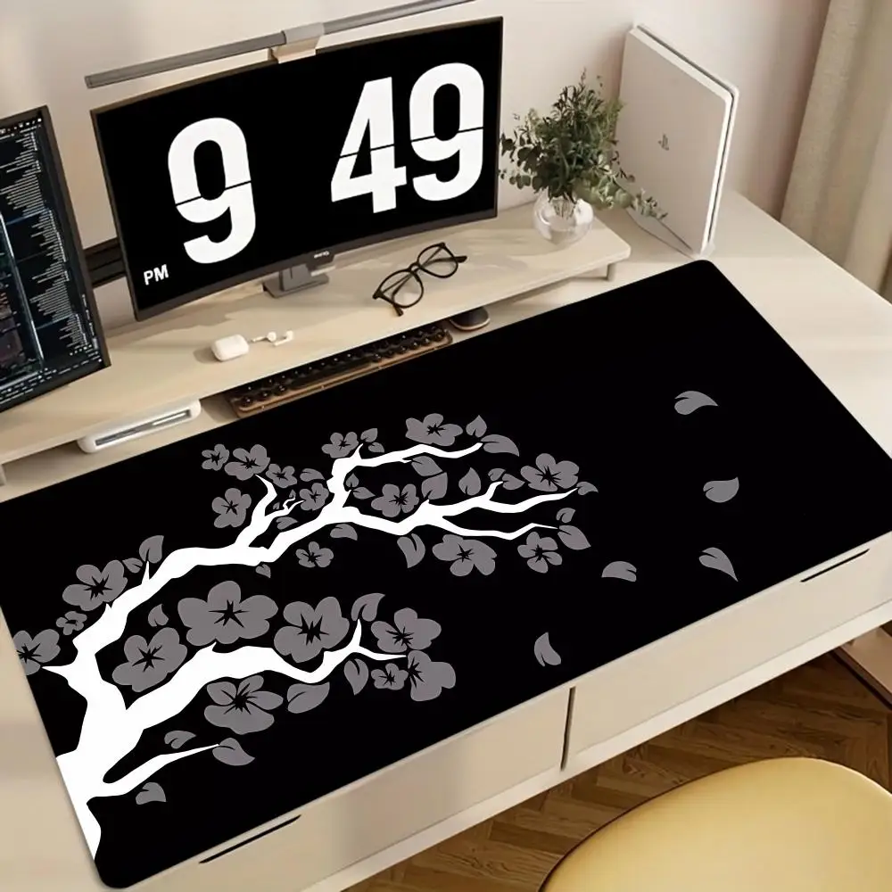 

XXL Large Gaming Mouse Pad, Japanese Cherry Blossom Pattern Design,Stitched Edges,Suitable for Office and Home, Gaming Accessory
