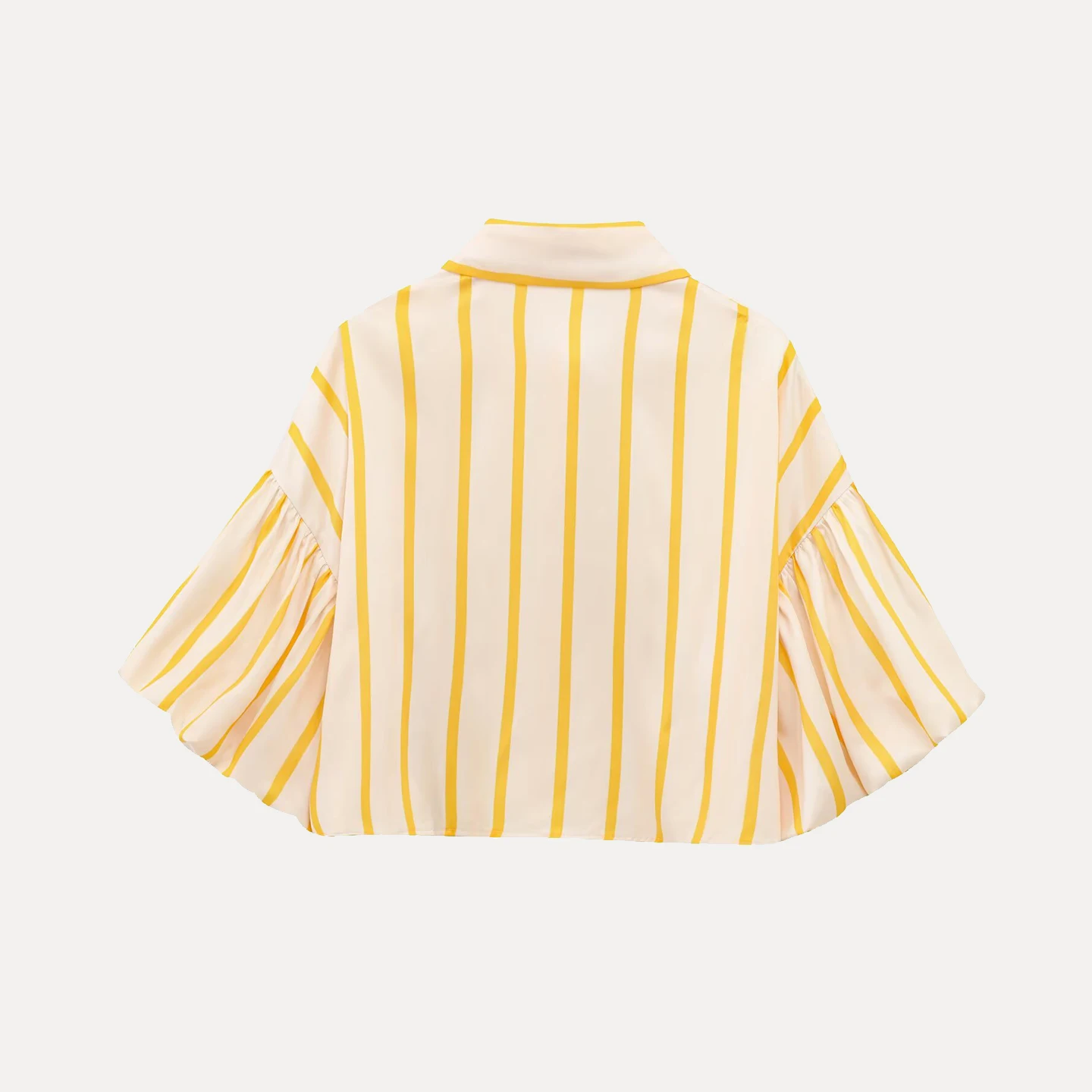 2025 Winter Nieuwe Dames Faionable Veelzijdig Gestreept Los Bubble Sve Gedrukt irt Multi-Color Vrijetijdskleding Open Vest