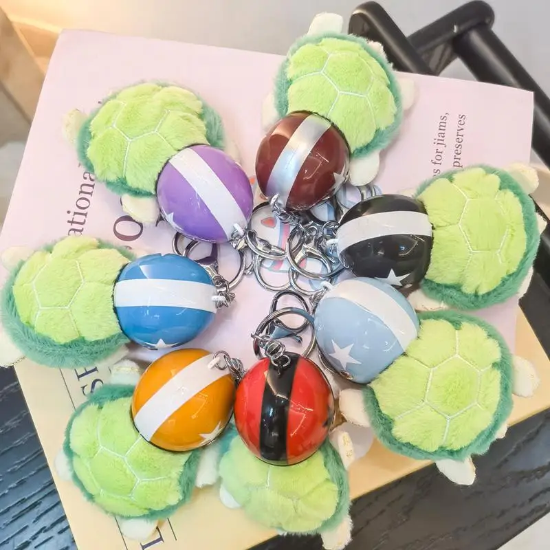 [JT]1個入り 可愛いウミガメのぬいぐるみキーホルダー、車の飾り、バッグチャーム、キーホルダーの装飾に最適な上品なペンダント