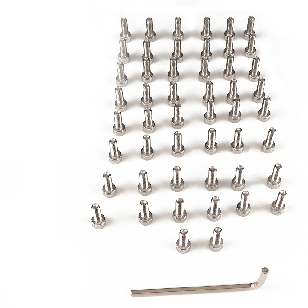 Набор гаечных ключей, комплект из 50 метрических шестигранных болтов из нержавеющей стали размером 4 х12 мм