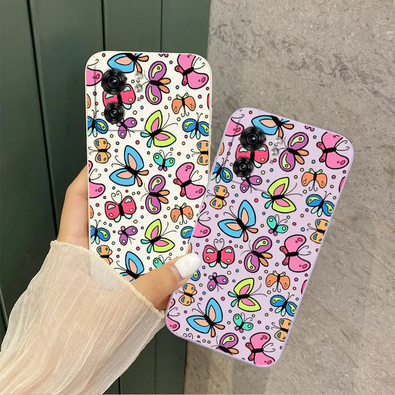 EDGE40 Charm Butterfly Silicone Phone Case For Motorola Moto EDGE 30 40 20 40Neo EDGEPLUS E13 E20 E22i E7Plus E32 E6S E22 Cover image 3