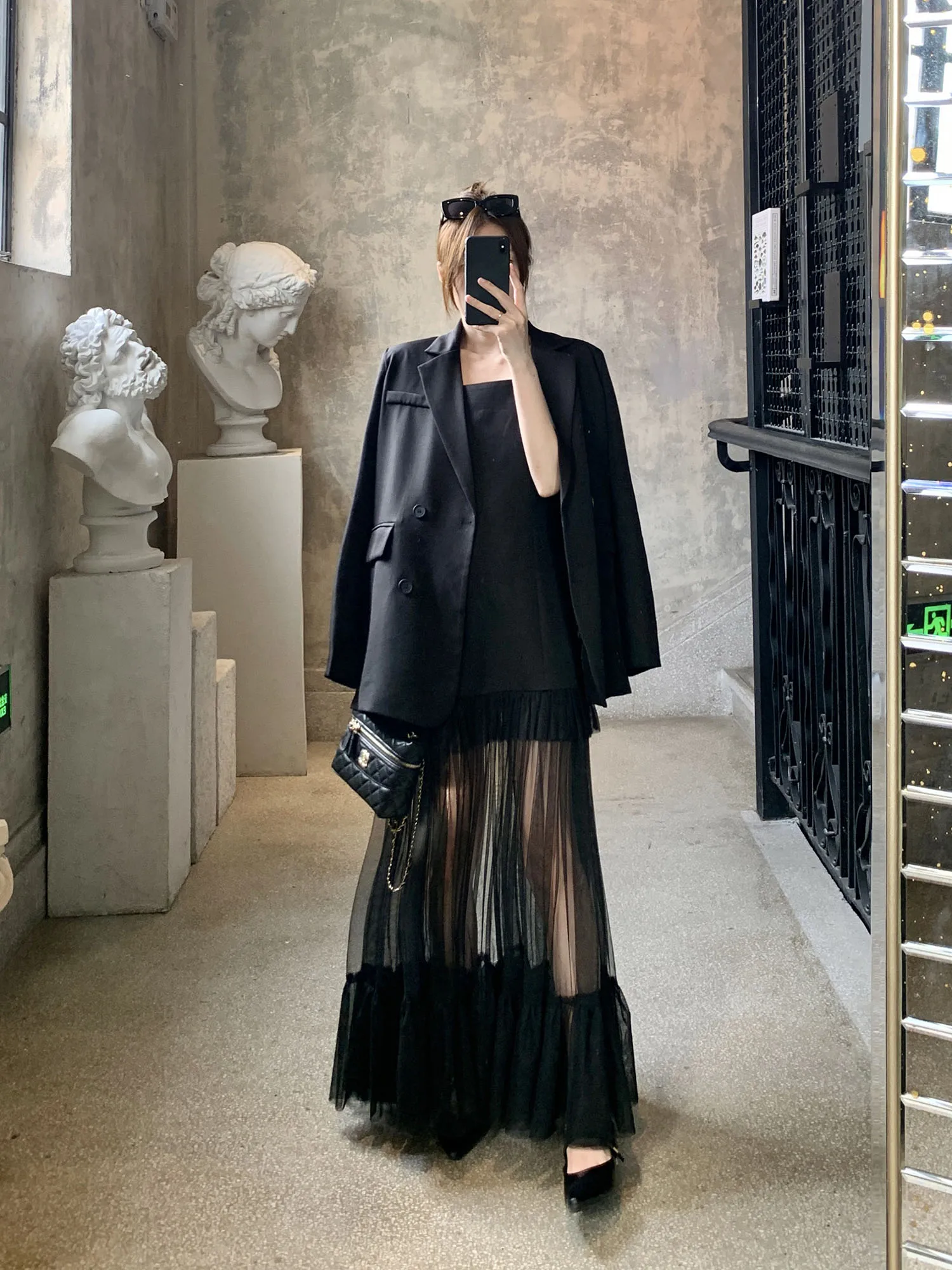 Koreański Zestaw Garniturowy z Wstawkami i Paskami, Dwuczęściowy Zestaw Damski, Wersja Standardowa, Długi Rękaw, Standardowa Długość