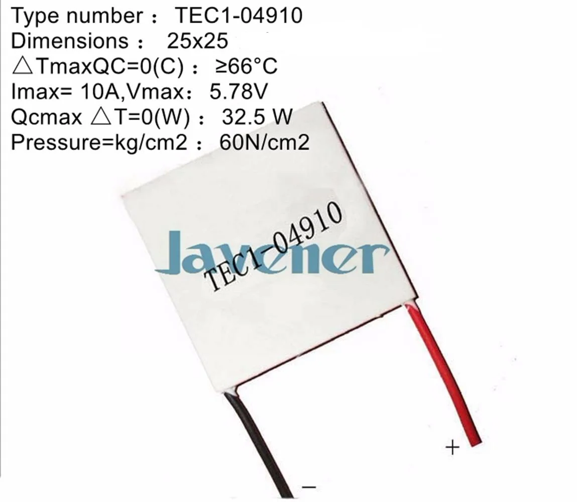 TEC1-04908 25x25mm keramischer Kühlkörper thermo elektrischer Kühler Peltier Kühl platte Kühlung – Detail 1