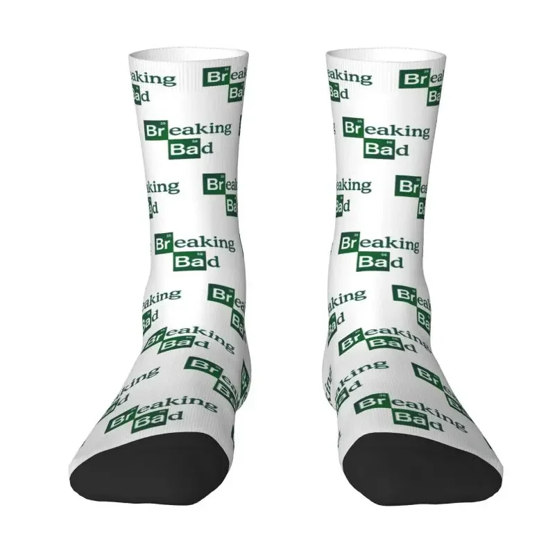 

Funny Mens Breaking Bad Dress Socks Hip Hop Warm Breathable 3D Printing Crazy Crew Socks