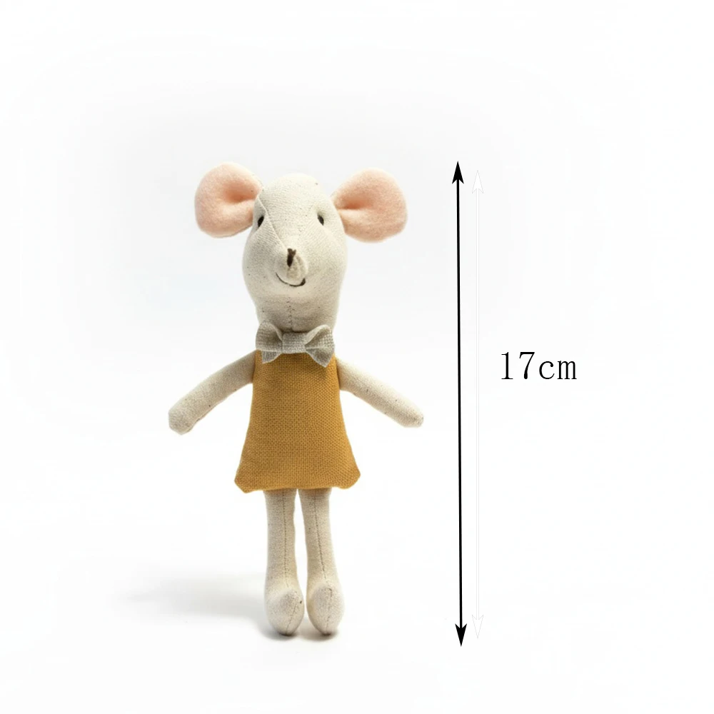 Cute stuffed animals mouse dolls family dollhouse mini plush christmas birthday gifts Little Mouse Plush dolls