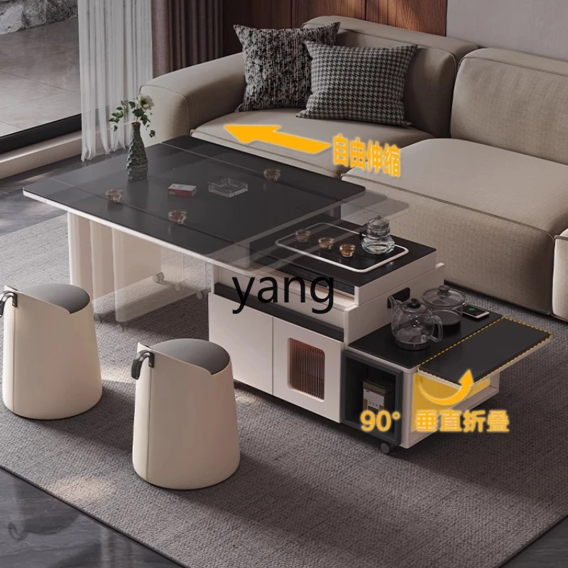 

TGF removable retractable folding coffee table modern simple household tea table living room side cabinet