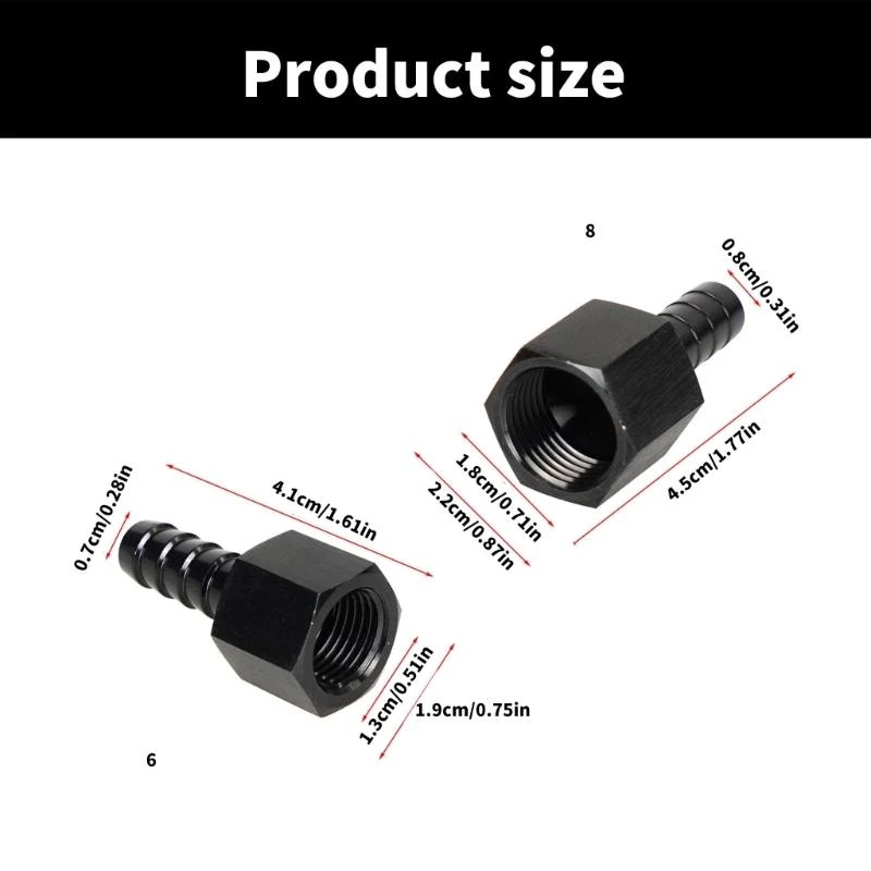 R6FA Easy Installiert 3/8 bis AN6 An8 -Druckregler -Adapter für Motor -Upgrades