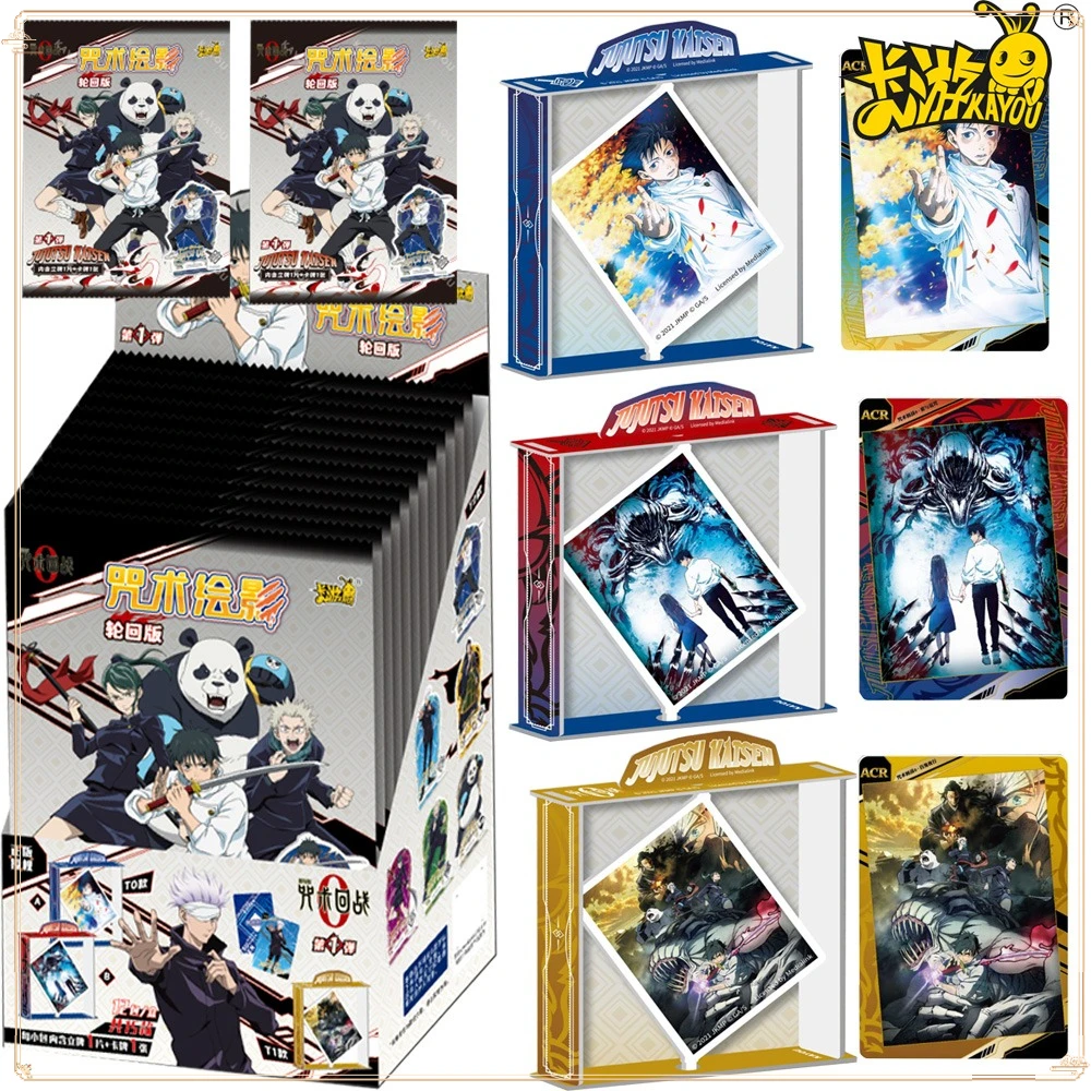 

New KAYOU Genuine Jujutsu Kaisen Acrylic Stand Figure Gojō Satoru Itadori Yūji Rare Anime Trading Collection Cards Kids Gifts
