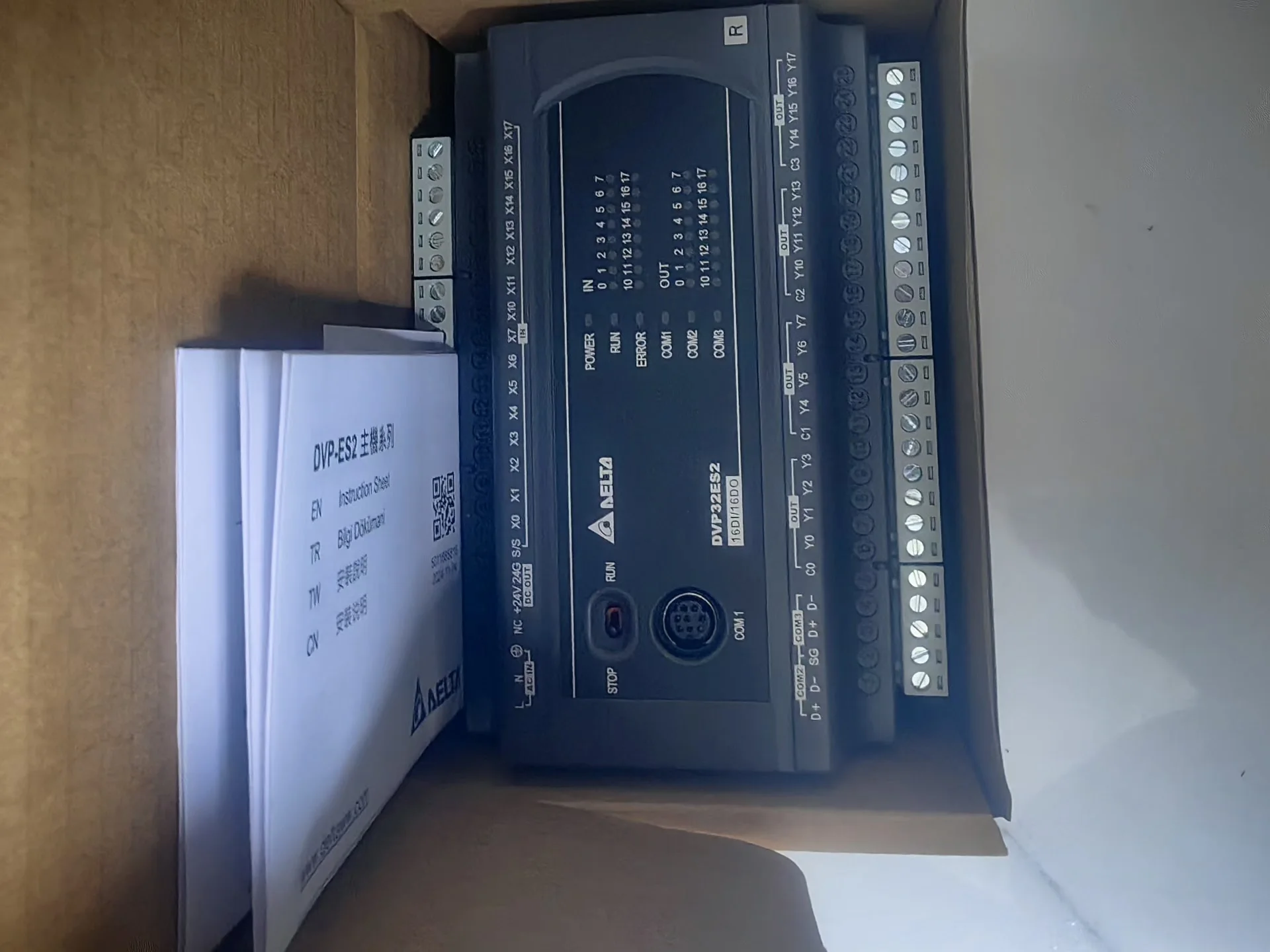 DVP16ES200T Delta PLC Host, Brand New Original And Genuine, With Packaging Box