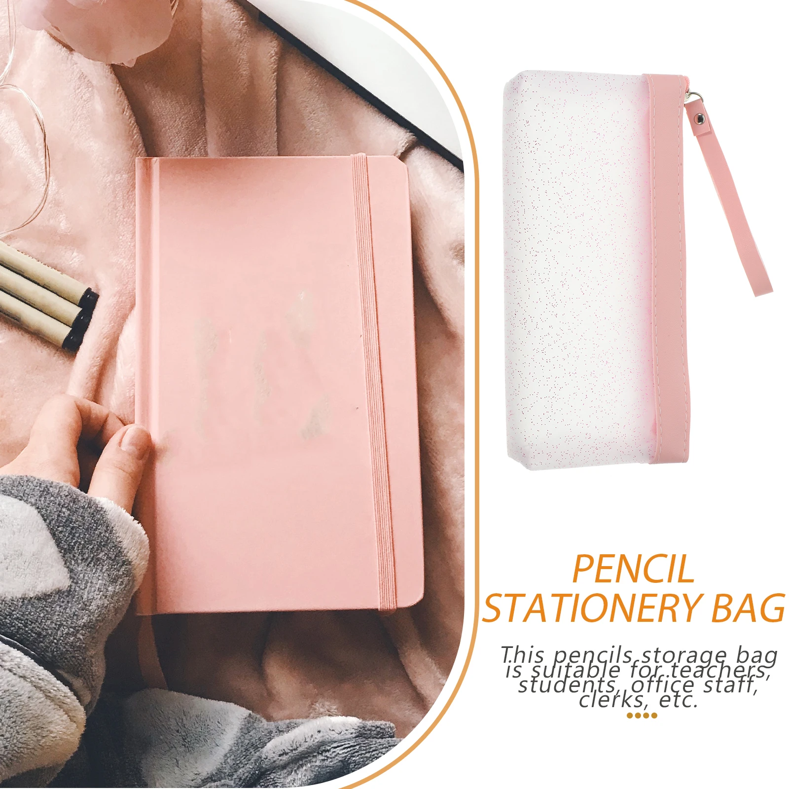 Bolsa de 3 uds con diseño de cremallera antiarañazos, bolsa de almacenamiento ligera de gran capacidad para bolígrafos, organizador de papelería transparente para estudiantes