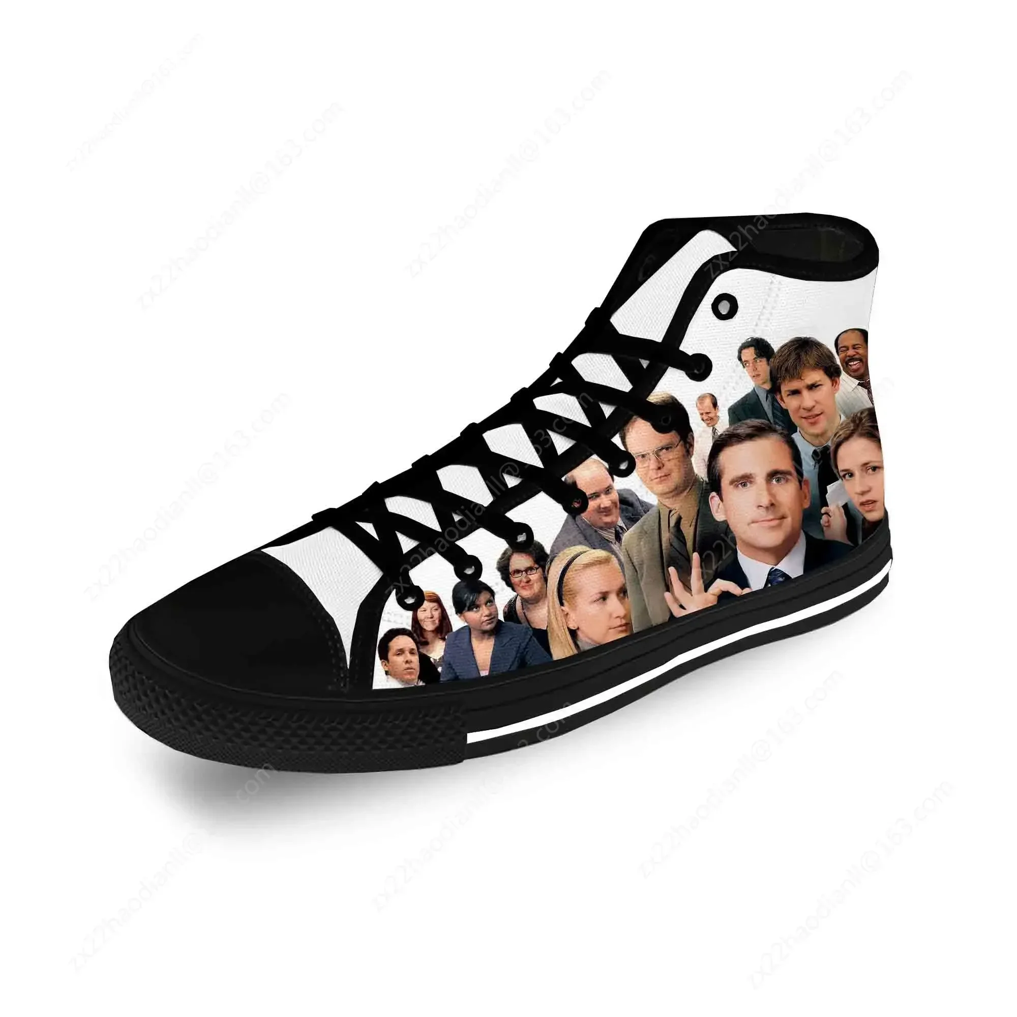 Michael Scott The Office TV Show Casual Cloth Fashion 3D Print High Top Canvas Shoes Men Women Lightweight Breathable Sneakers