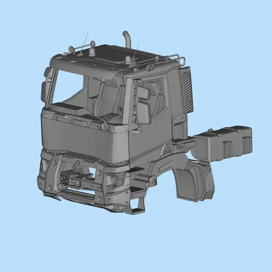 3d Printed Truck Cabin Kit RENAULT SERIES K 1/14 For Tamiya Fmx Static Dot Model JDM  Lesu Lxy Scaleclub