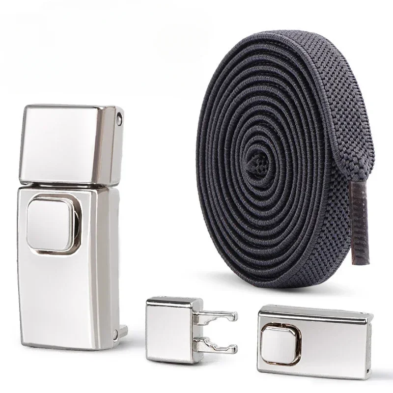 8 mm 2024 Schnürsenkel ohne Krawatte, Press-Lock-Einsatz, feste Schnürsenkel ohne Krawatten, elastische Schnürsenkel, Sneaker, für Kinder und Erwachsene, flache Schnürsenkel für Schuhe