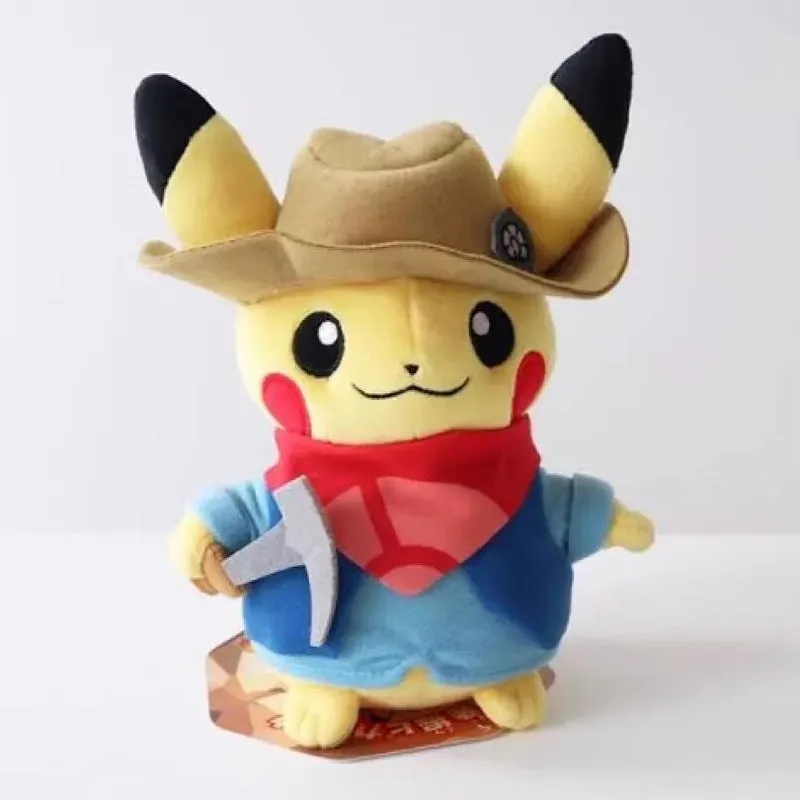 Original Pokemon Pikachu Transformation Plush Doll at the Fossil Museum Plush toy Soft Stuffed Animals doll