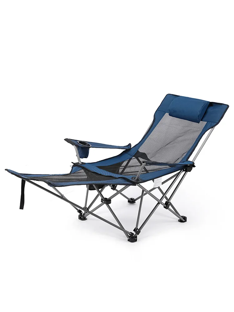 Outdoor folding chair camping portable beach small bench backrest fishing chair folding bed office lunch break lounge chair