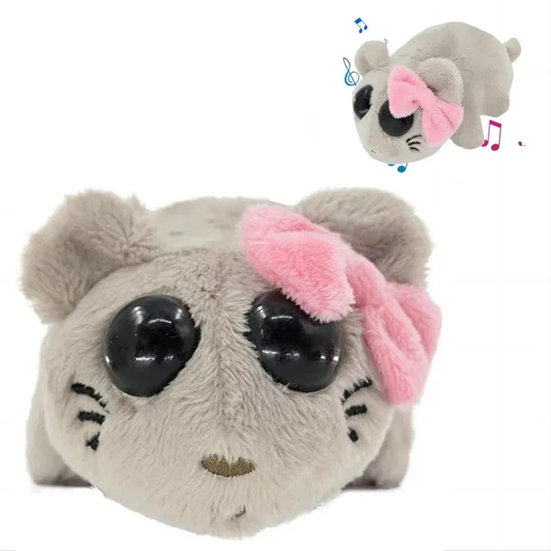 هامستر حزين لعبة قطيفة موسيقية ، كاواي حيوان محشو ناعم ، دمية بلشي لطيف ، هدية عيد الميلاد وعيد الميلاد #3