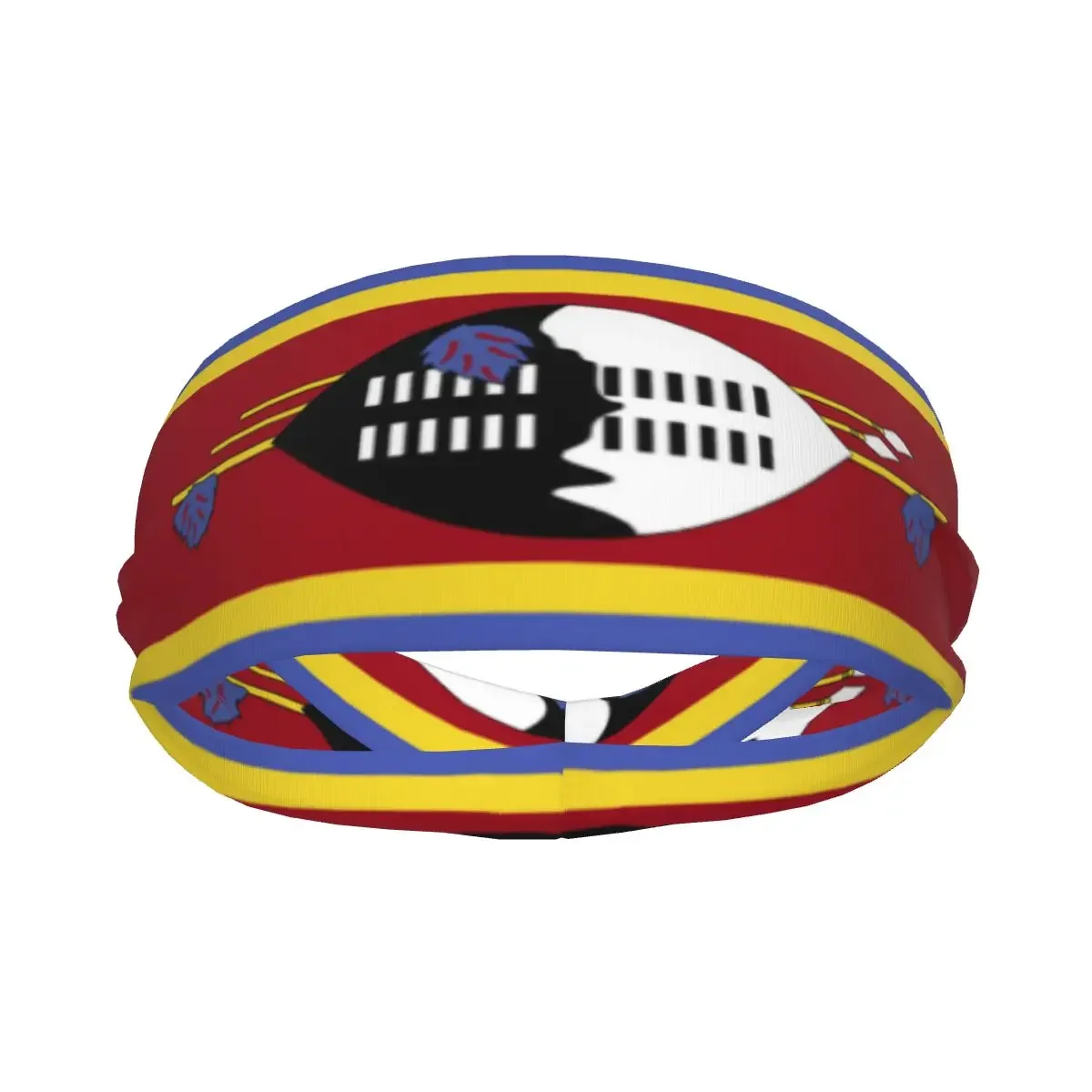 Custom Swaziland Flag Sport Headbands for Women Men Stretchy Moisture Wicking Gym Sweatband