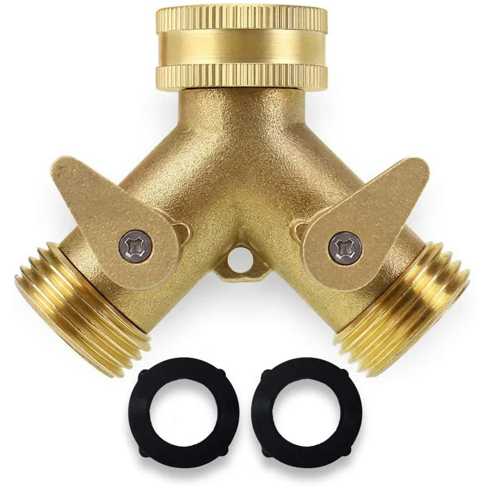 Hose Control Valve 2-Way Hose Connector Garden Watering Independent Switches Leak-Proof Operation Multi-Use Tool