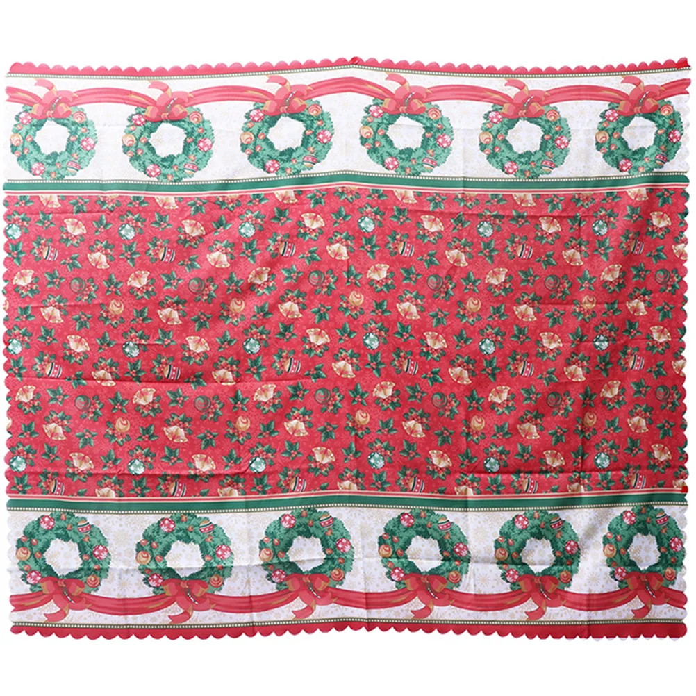 

Festival Table Covers 52x70 Inch Lovely Christmas Table Decoration for Indoor Outdoor Party Tablecloth Xmas Style Home Decor
