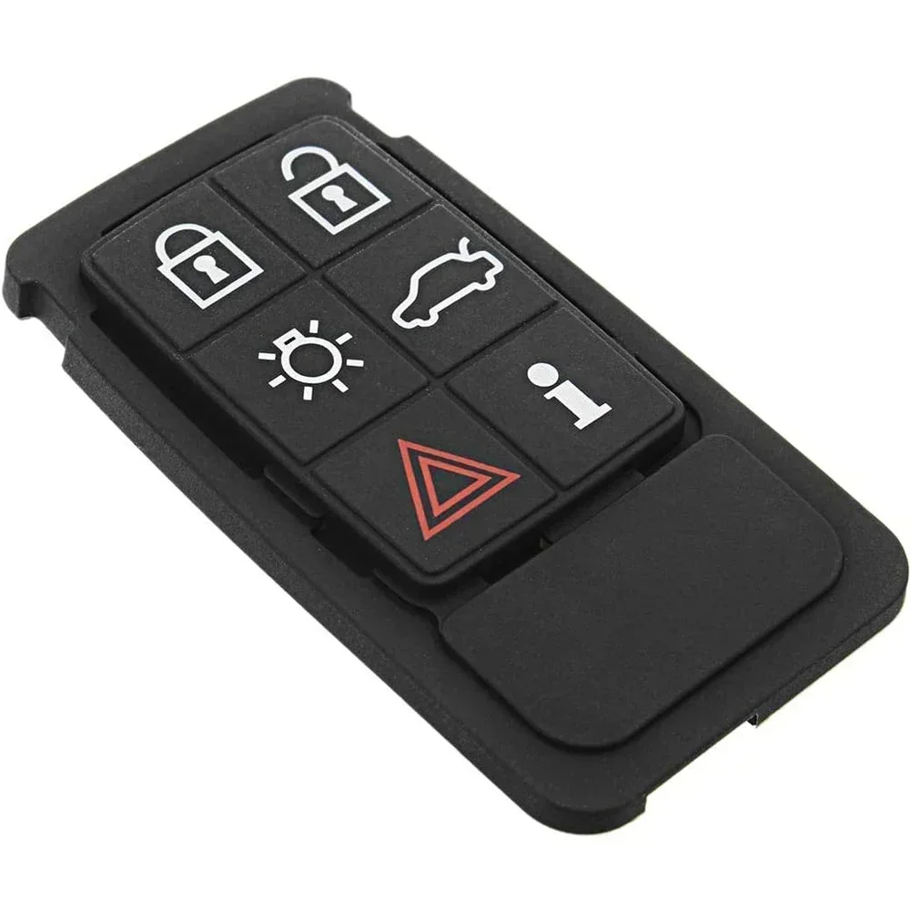 Long lasting Rubber Remote Car Key Fob Case Pad for Volvo XC60 XC70 V70 S60 S80 6 Buttons Guaranteed Durability