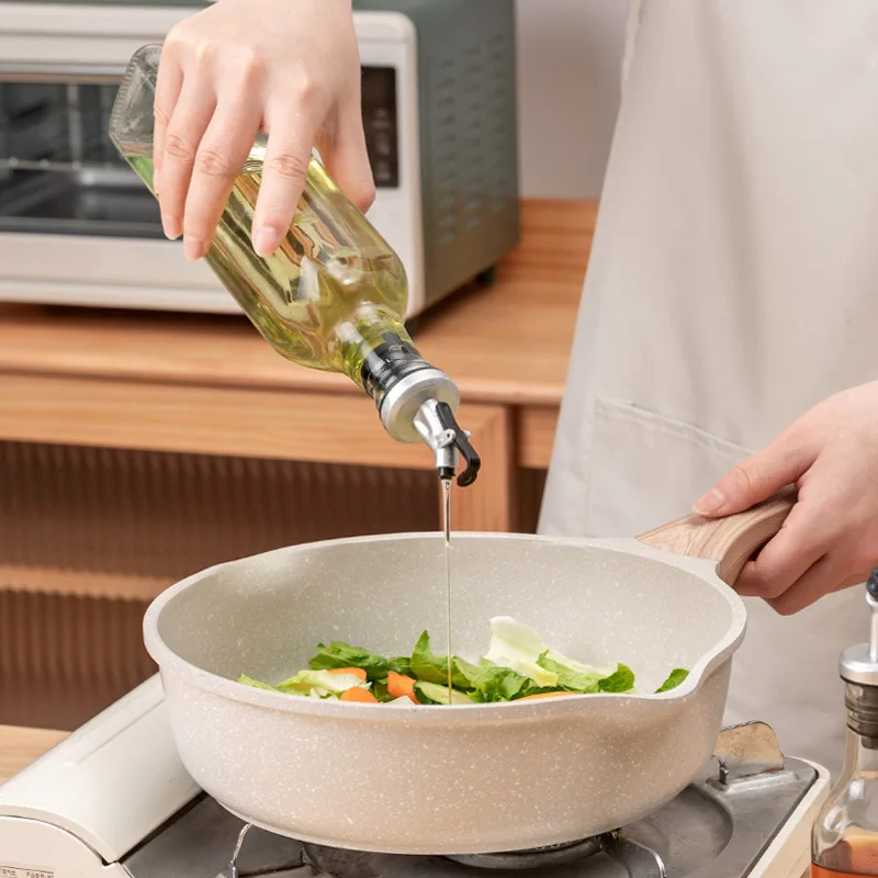 Glass Square Seasoning Bottle Leak Proof Kitchen Oil Bottle 150/250/500ml Vinegar Pot Seasoning Bottle Spice Organizer