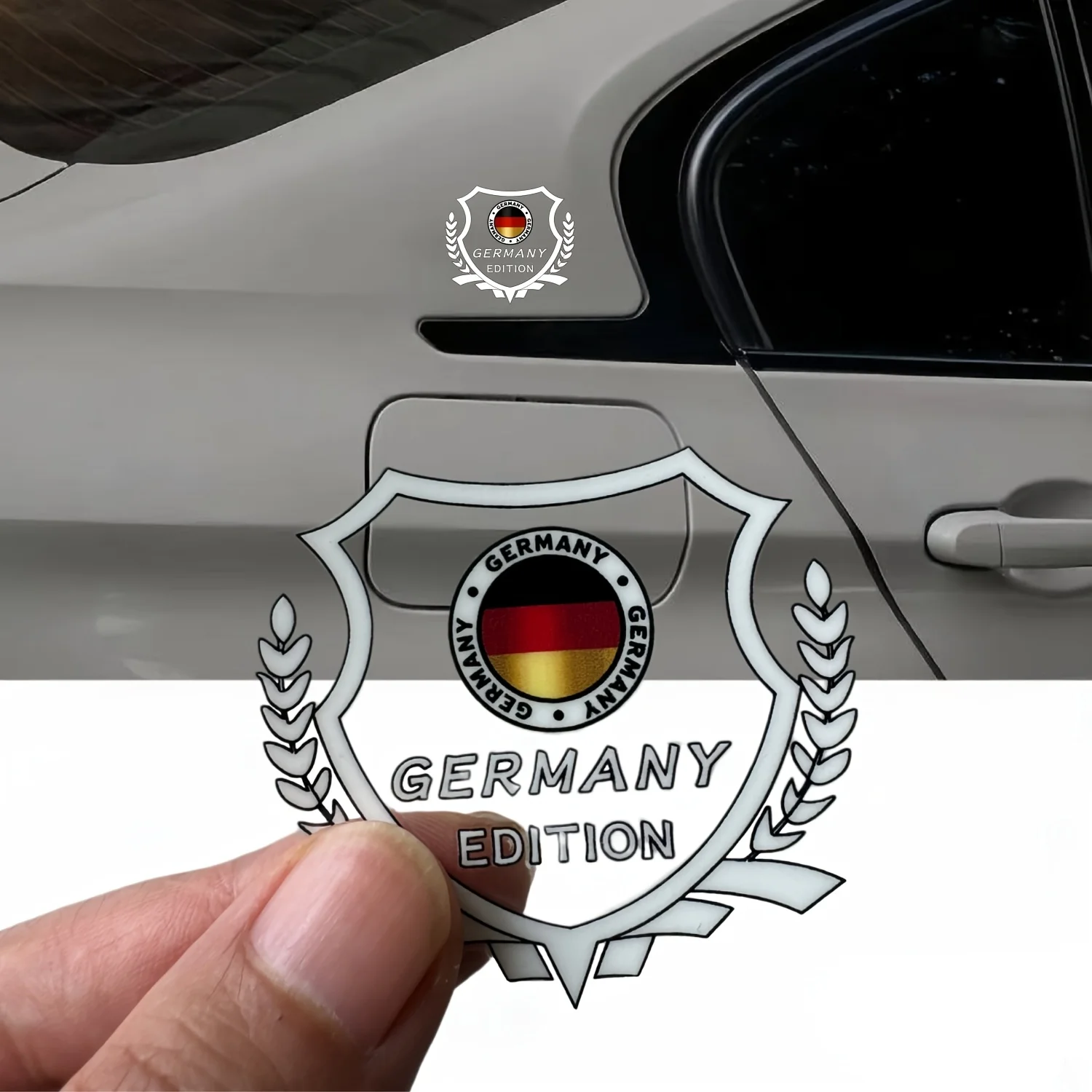2Pcs/4Pcs Per Set Germany Flag Style Sticker Badge Decal Waterproof Vinyl for Car Truck Motorcycle Laptop Bumper Decor