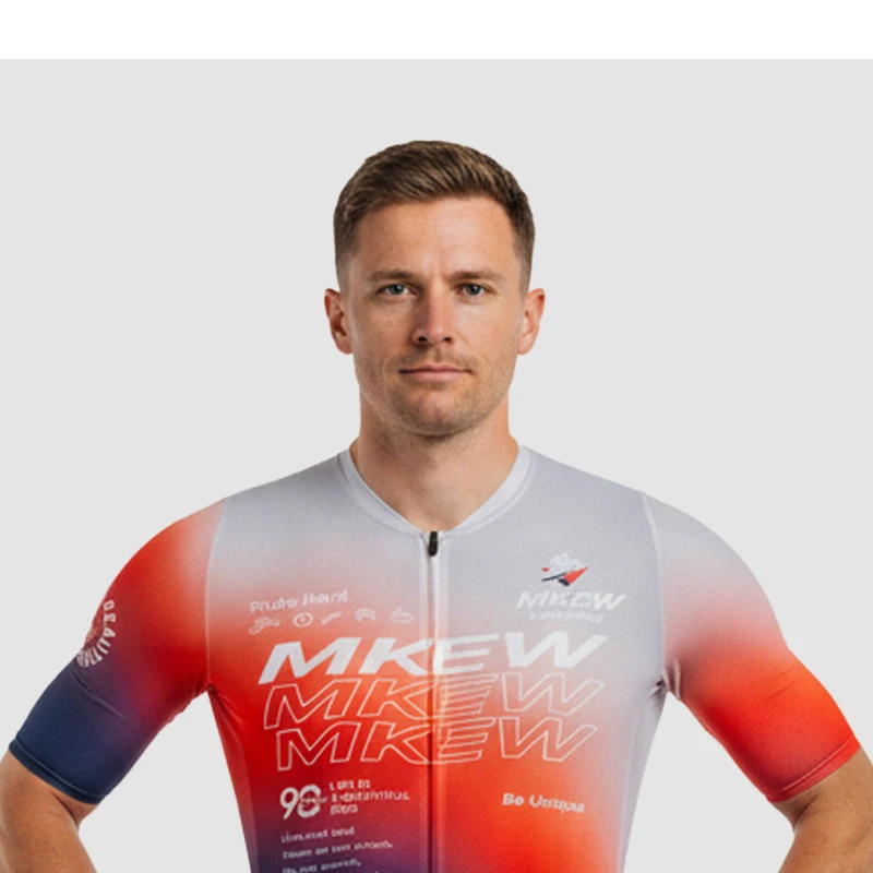 MKEW Kurzarm-Fahrradtrikot für Herren, Sommer-Rennradtrikot, Kleidung für Männer, MTB-Mountainbike-Sportbekleidung, Herrenbekleidung – Detail 15