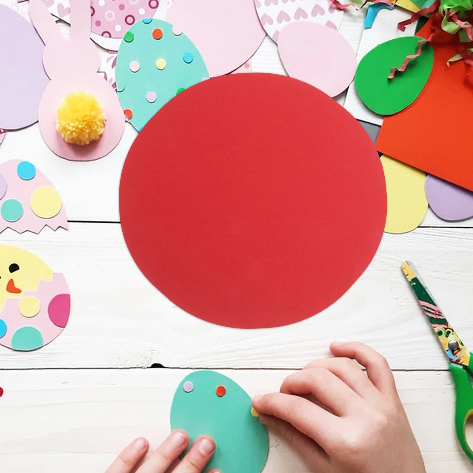 20Pcs Circular Craft Paper Sheets Heavy Duty Blank Cardstock for Children Art Activities Portable Design Ideal for Watercolor