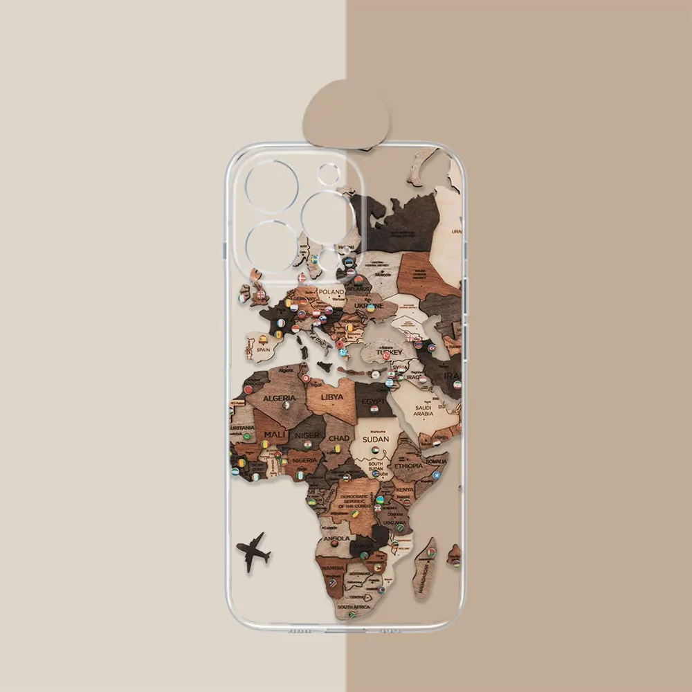 Planes World Map Travel Phone Case For Xiaomi Mi Poco F5 F3 M4 M3 X5 X4 X3 GT Nfc 11 11T Lite F6 Pro Case Transparent Soft Cover