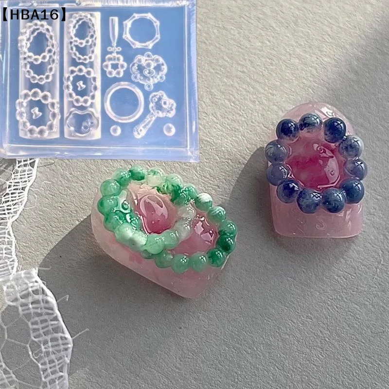 〔HBA16〕Chinese Style Lion Dance Silicone Nail Mold Retro Egypt Nails Templates DIY Nail Art Decoration Manicure Design Tools