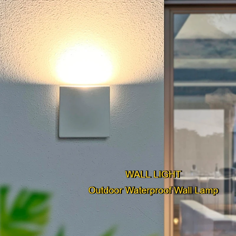 Waterproof Outdoor Wall Lamp Luxury Exterior Wall Light Ultra-Thin Wall Sconce sleek LED for Balcony Patio Villa Gate courtyard