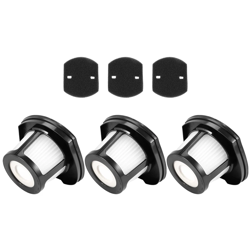 ตัวกรอง 3 แพ็คสําหรับ Bissell 2390 2390A 2389 ยางลบผมสัตว์เลี้ยงไร้สายสัตว์เลี้ยงเครื่องดูดฝุ่นมือ Part 614212 1614203 1614204