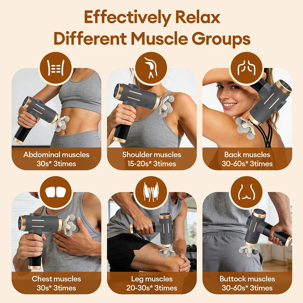 11-IN-1 Electric Fascia Gun 99 Levels High Frequency Vibration Deep Tissue Massage Gun for Arm Leg Body Muscle Relax masajeador