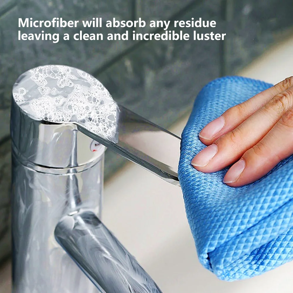 5/10Pcs Microfibre Dish Towels Super Absorbable Cleaning Towel Reusable Kitchen Household Anti-grease Wiping Fish Scale Rags