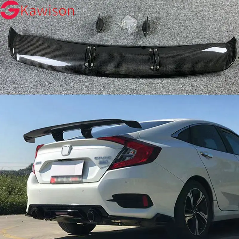 Universal Style For Toyota GT86 Subaru BRZ Honda CIVIC GT Style Carbon Fiber Rear Spoiler Wing Trunk Cover Car Styling