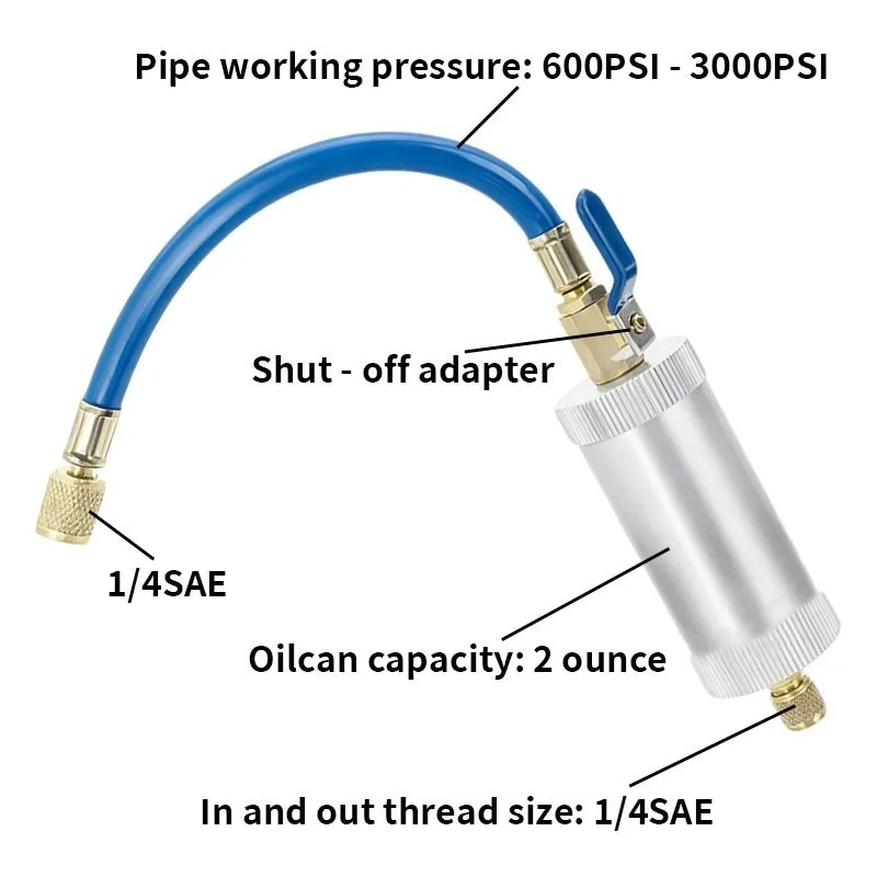 

Инжектор для хладагентов, инструмент для заправки R12/R134a, баллон для заправки кондиционеров маслом