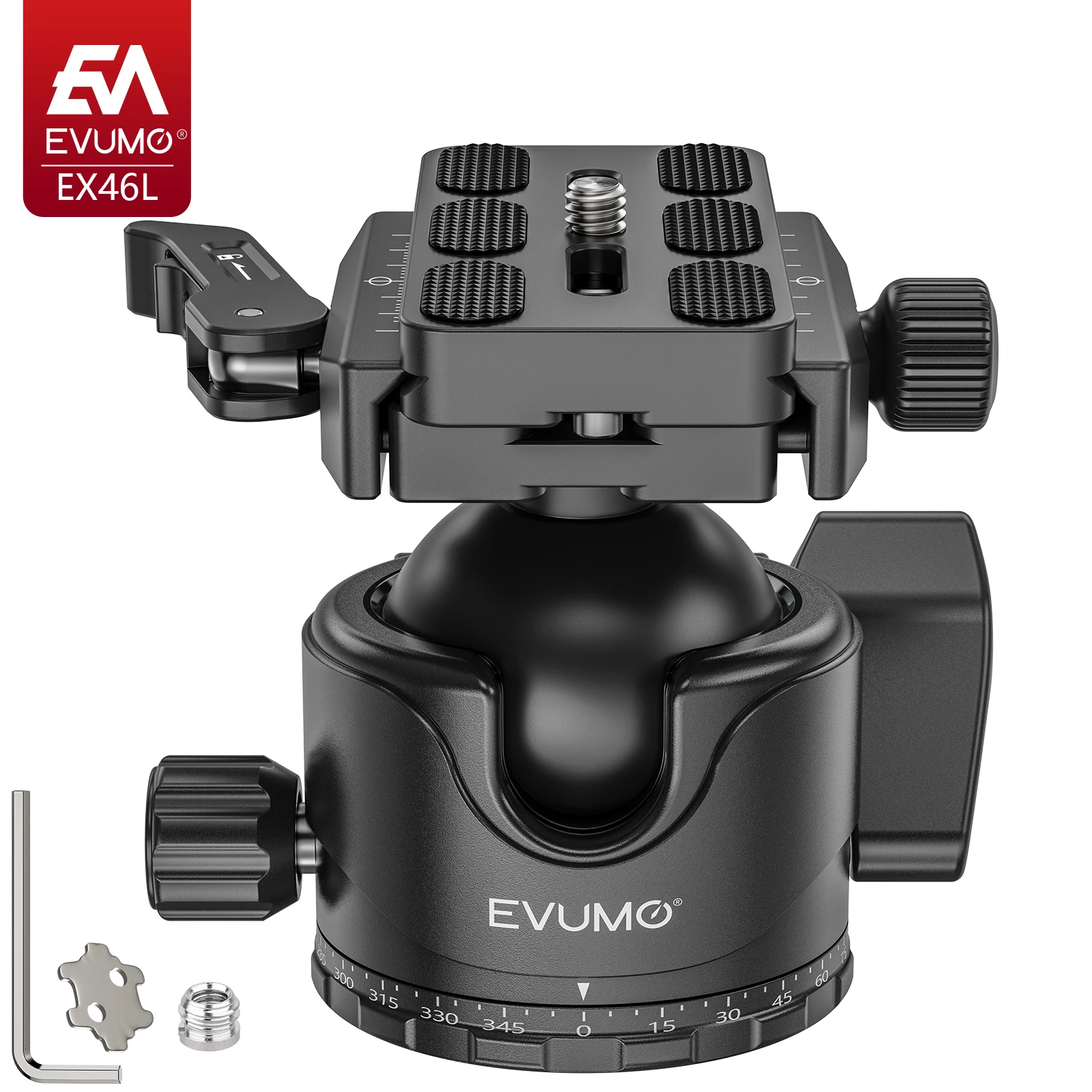 tete-de-trepied-a-levier-evumo-ex46l-avec-goupille-de-verrouillage-en-acier-inoxydable-tete-spherique-a-profil-bas-de-46-mm-pour-trepied-monopode-appareil-photo-reflex-numerique