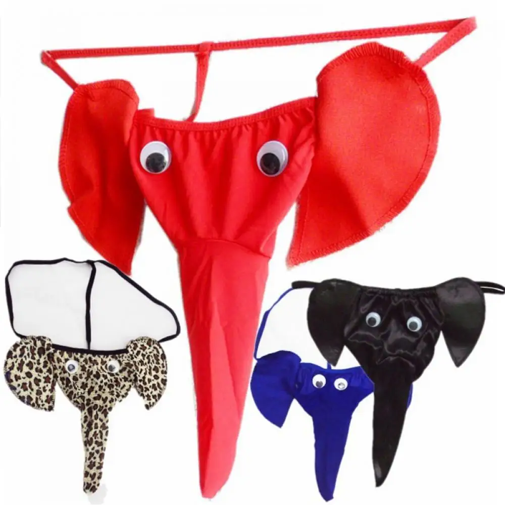 Sexy T-back Bulge Pouch Briefs G-string Elephant Thong Underwear