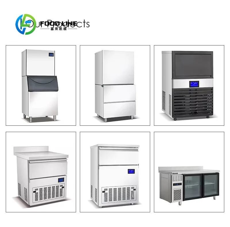 Family milk tea/coffee shop ice machine produces ice cube compressor