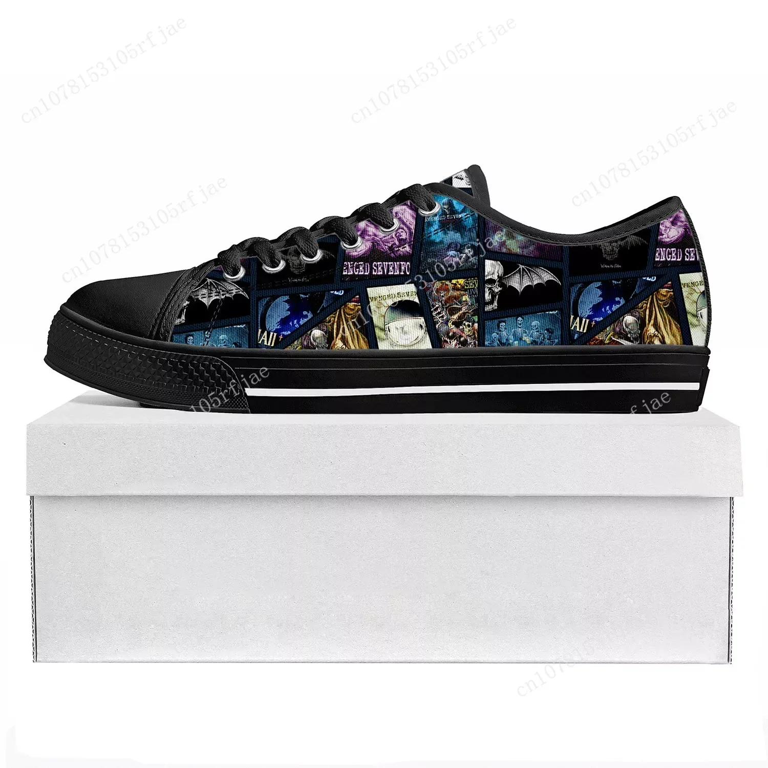 Avenged Sevenfold A7X Low Top High Quality Sneakers Mens Womens Teenager Canvas Sneaker 3D Print Couple Shoes Custom Shoe Black