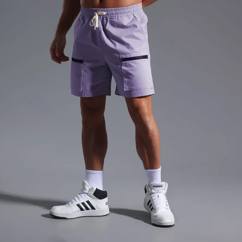 

For 2025 Summer High Quality 100% Pure Cotton Breathe Men Casual Elastic Waist Men Quick Dry Fitness Jogging Beach Shorts