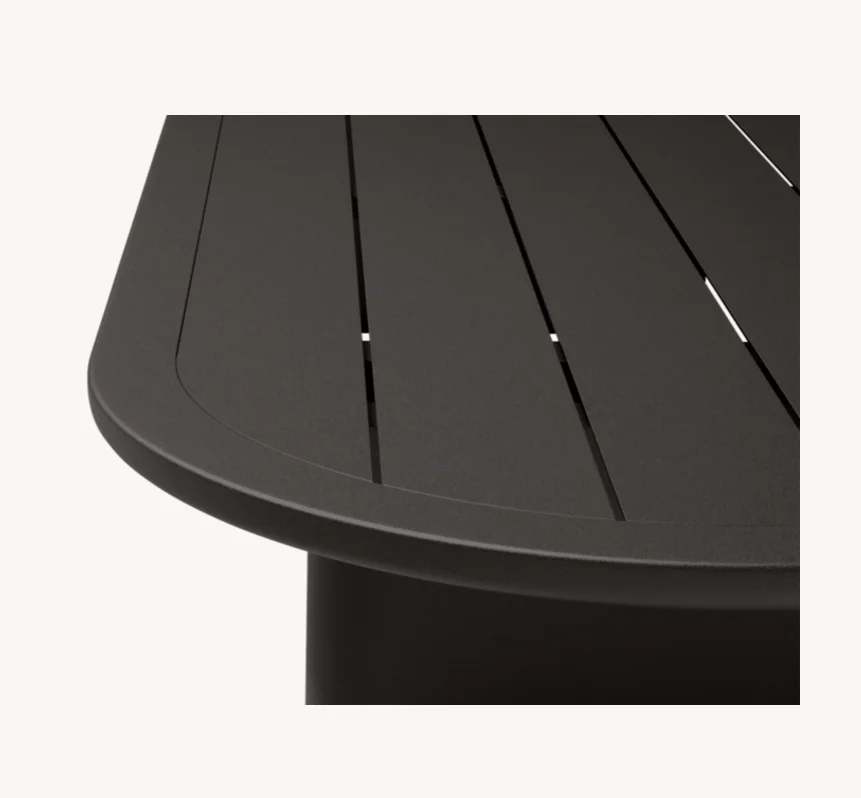 SANTIAGO New Design Aluminum Modern Outdoor Rectangular Coffee Table Side Terrace Garden Furniture