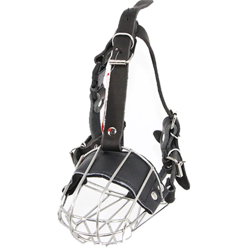 

Durable Pointed Muzzle Steel Dog Muzzle Secure Restraint for Safe Training Comfortable Fit with Adjustable Straps