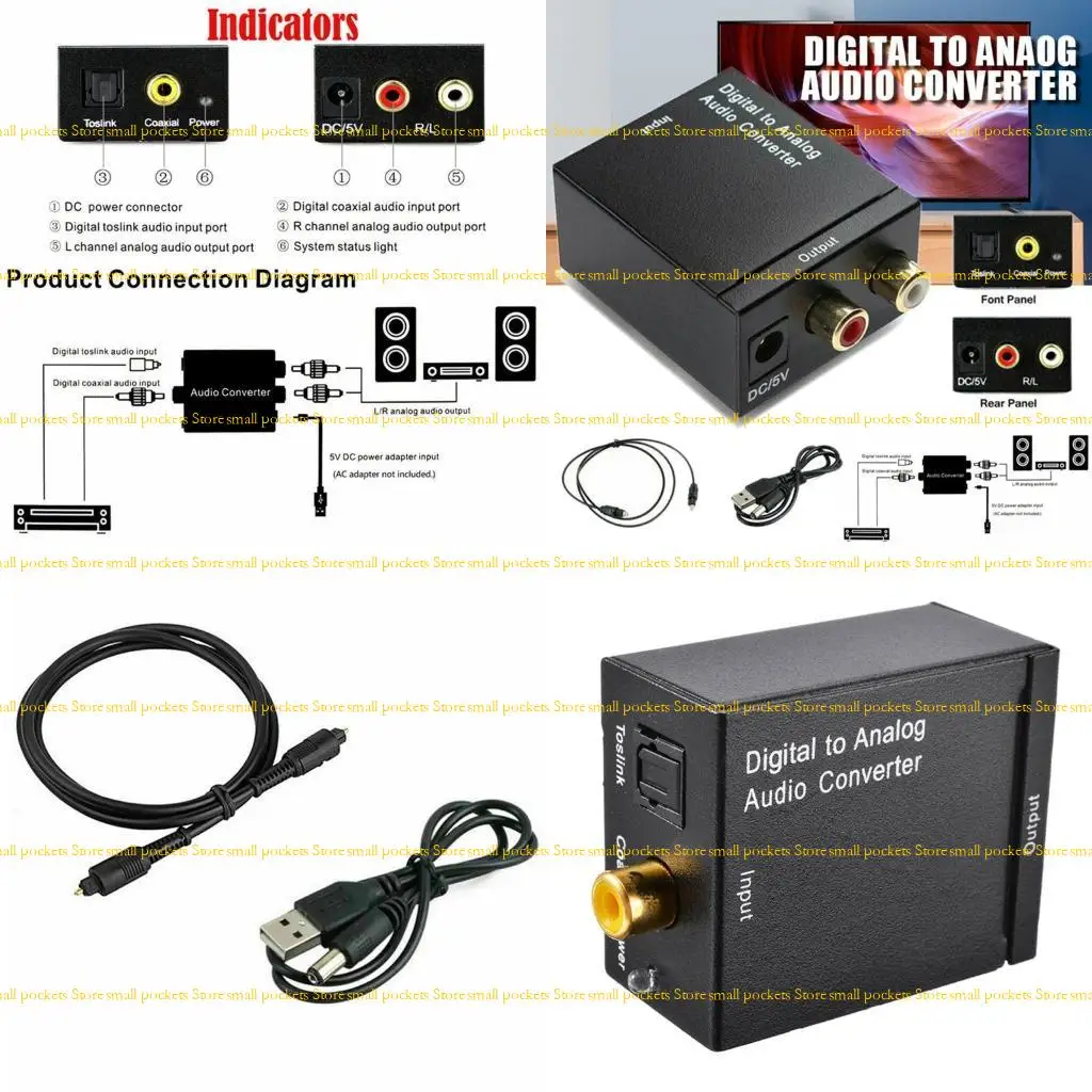 

Конвертер сигналов R1WD, коаксиальный сигнал Toslink из оптического волокна в аудиодекодер RCA R/L