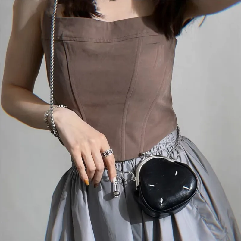JIAERDI Mini Cute Clip Chain Shoulder Bags Women Exquisite Leather Crossbody Bag Ladies Fashion Versatile Sle Small Purse 2025